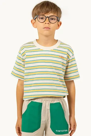 Tiny Cottons Dětské bavlněné tričko STRIPES MULTICOLOR TEE barva, SS25-122