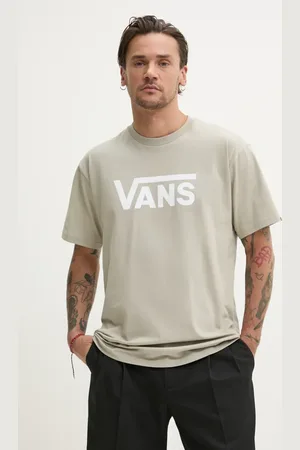 Vans Bavlněné tričko barva, s potiskem, VN000GGGZUJ1