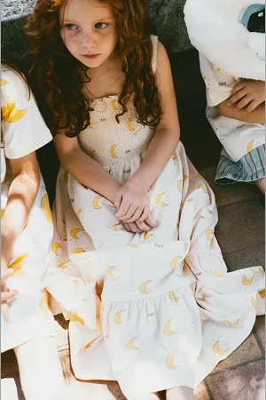 Tiny Cottons Dětské bavlněné šaty MIDNIGHT SUN DRESS barva, mini, SS25-022