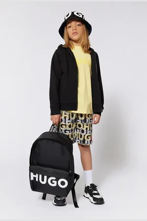 HUGO BOSS Dětská mikina barva, s kapucí, hladká, G00355