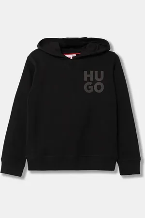 HUGO BOSS Dětská mikina barva, s kapucí, s potiskem, G00164