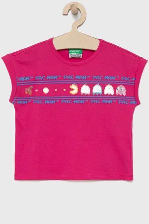 Benetton Dětské bavlněné tričko barva