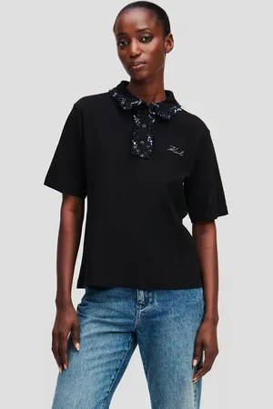 Karl Lagerfeld Bavlněné polo tričko barva, A1W17079