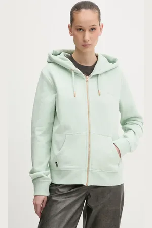 Superdry Bavlněná mikina dámská, barva, s kapucí, hladká, W2012358A-1WM