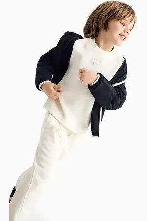 Emporio Armani Dětské tepláky barva, hladké, EB000354 AF13455