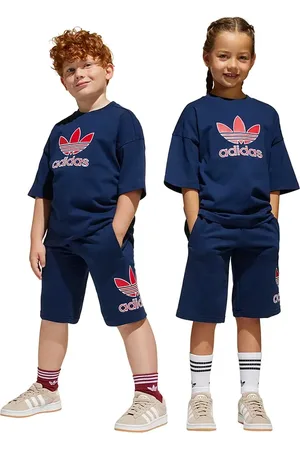 adidas Dětská bavlněná souprava tmavomodrá barva, JC9172
