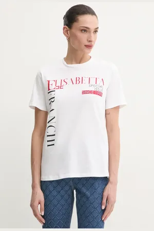 Elisabetta Franchi Bavlněné tričko barva, MA03651E2