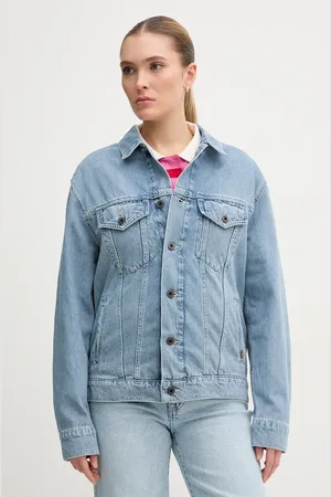 Pepe Jeans Džínová bunda BOYFRIEND JACKET barva, přechodná, PL402390IA4