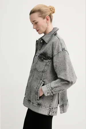 Gestuz Džínová bunda barva, přechodná, oversize, 10910099