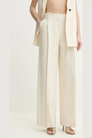 SIMONA CORSELLINI Kalhoty dámské, barva, široké, high waist, P25CPPA019