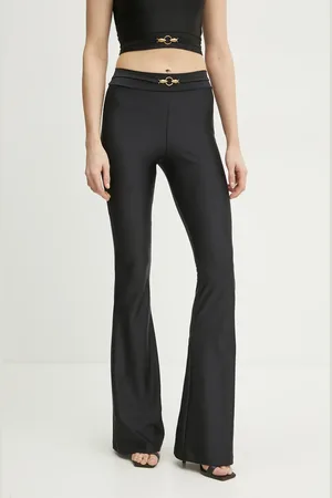 Roberto Cavalli Kalhoty dámské, barva, zvony, high waist, 78PAC101 J0108