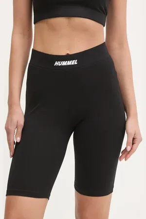 Hummel Kraťasy dámské, barva, s potiskem, high waist, 228769