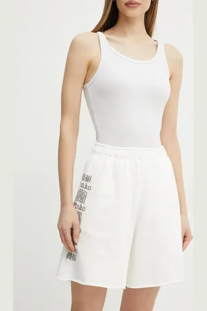 Pinko Bavlněné šortky dámské, barva, s potiskem, high waist, 104619 A2CV