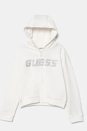 Guess Dětská bavlněná mikina barva, s kapucí, s aplikací, J5GQ07 KCRP0
