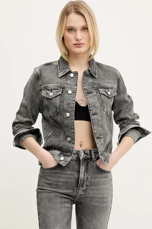 Moschino Džínová bunda barva, přechodná, 0512 3219