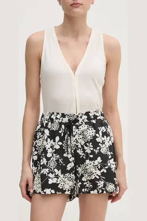 Gaudi Bavlněné šortky dámské, barva, vzorované, high waist, 511BD25020