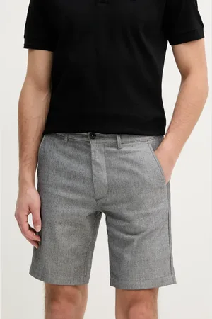 HUGO BOSS Šortky s příměsí lnu barva, 50536874