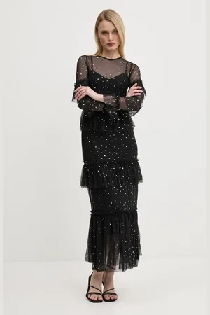 Never Fully Dressed Šaty Star Mesh barva, maxi, NFDDR1804