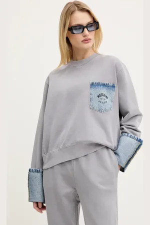 Moschino Bavlněná mikina dámská, barva, vzorovaná, 1709 3228