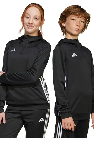 adidas Dětská mikina barva, s kapucí, s aplikací, JD3053