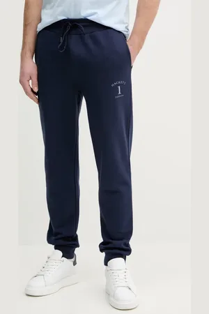 Hackett Bavlněné tepláky tmavomodrá barva, s potiskem, HM581338