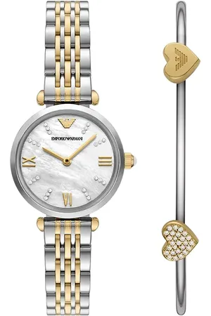 Emporio Armani Hodinky a náramek GIANNI T-BAR barva, AR80078SET