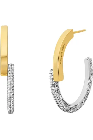 Michael Kors Pozlacené stříbrné náušnice MKC1752CZ931