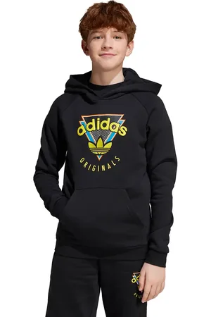 adidas Dětská mikina barva, s kapucí, s potiskem, JN7023