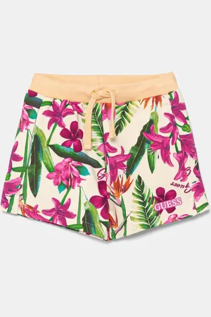 Guess Dětské bavlněné šortky barva, vzorované, nastavitelný pas, K5GD05 KA6R4