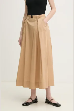 Gaudi Bavlněná sukně barva, maxi, áčková, 511FD75003