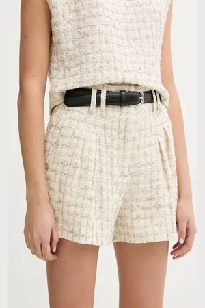 IRO Šortky s příměsí lnu barva, high waist, WP30XAGA