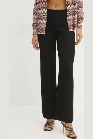Missoni Kalhoty dámské, barva, široké, high waist, DS25SI05.BK044U