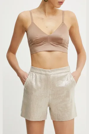 Silvian Heach Kraťasy PRIKO dámské, barva, s aplikací, high waist, CVP25089SH
