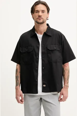 Dickies Košile pánská, barva, relaxed, s klasickým límcem, DK0A4Z7QBLK1