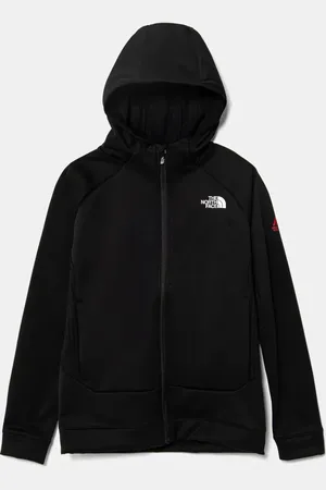 The North Face Dětská mikina MOUNTAIN ATHLETICS FULL ZIP HOODIE barva, s kapucí, hladká, NF0A89HZKY41