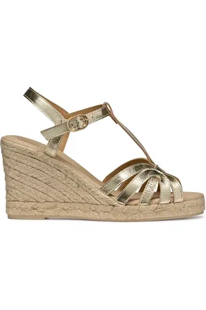Geox Kožené espadrilky D GELSA barva, na klínku, D55TPA 000CF C2012