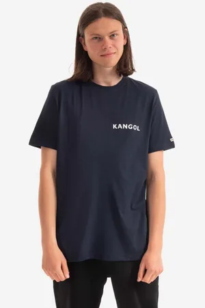 Kangol Bavlněné tričko Heritage Basic tmavomodrá barva, s potiskem, KLHB003-OFFWHITE