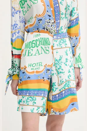 Moschino Kraťasy dámské, barva, vzorované, high waist, 0342 3735