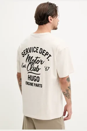 Hugo Blue Bavlněné tričko barva, s aplikací, 50534754