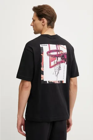 Reebok Bavlněné tričko barva, s potiskem, 100218827