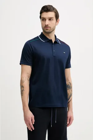 Paul & Shark Bavlněné polo tričko tmavomodrá barva, 25411282