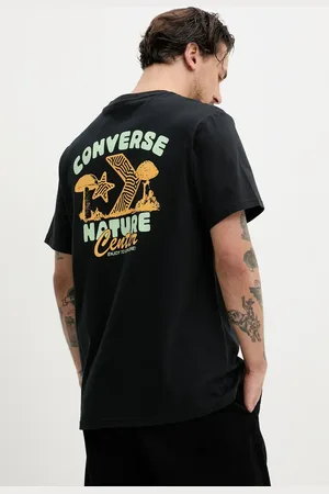 Converse Bavlněné tričko barva, s potiskem, 10027346-A01