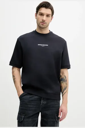 Armani Exchange Tričko tmavomodrá barva, s potiskem, XM000290 AF10818