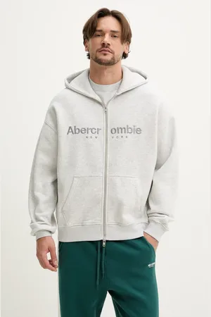 Abercrombie & Fitch Mikina pánská, barva, s kapucí, melanžová, KI175-5120