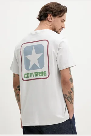 Converse Bavlněné tričko barva, s potiskem, 10027993-A03