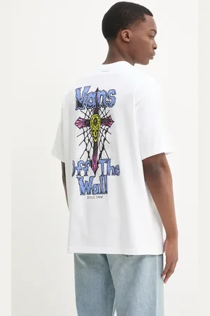 Vans Bavlněné tričko barva, s potiskem, VN000NWNWHT1