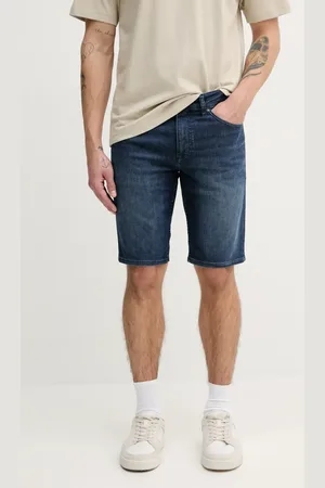 HUGO BOSS Džínové šortky pánské, tmavomodrá barva, 50537815
