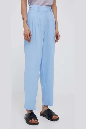 DKNY Plátěné kalhoty přiléhavé, high waist
