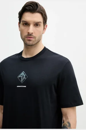 Armani Exchange Bavlněné tričko tmavomodrá barva, s potiskem, XM000276 AF12308