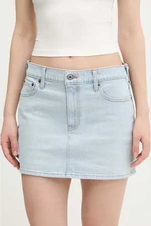 Abercrombie & Fitch Džínová sukně barva, mini, KI143-5085